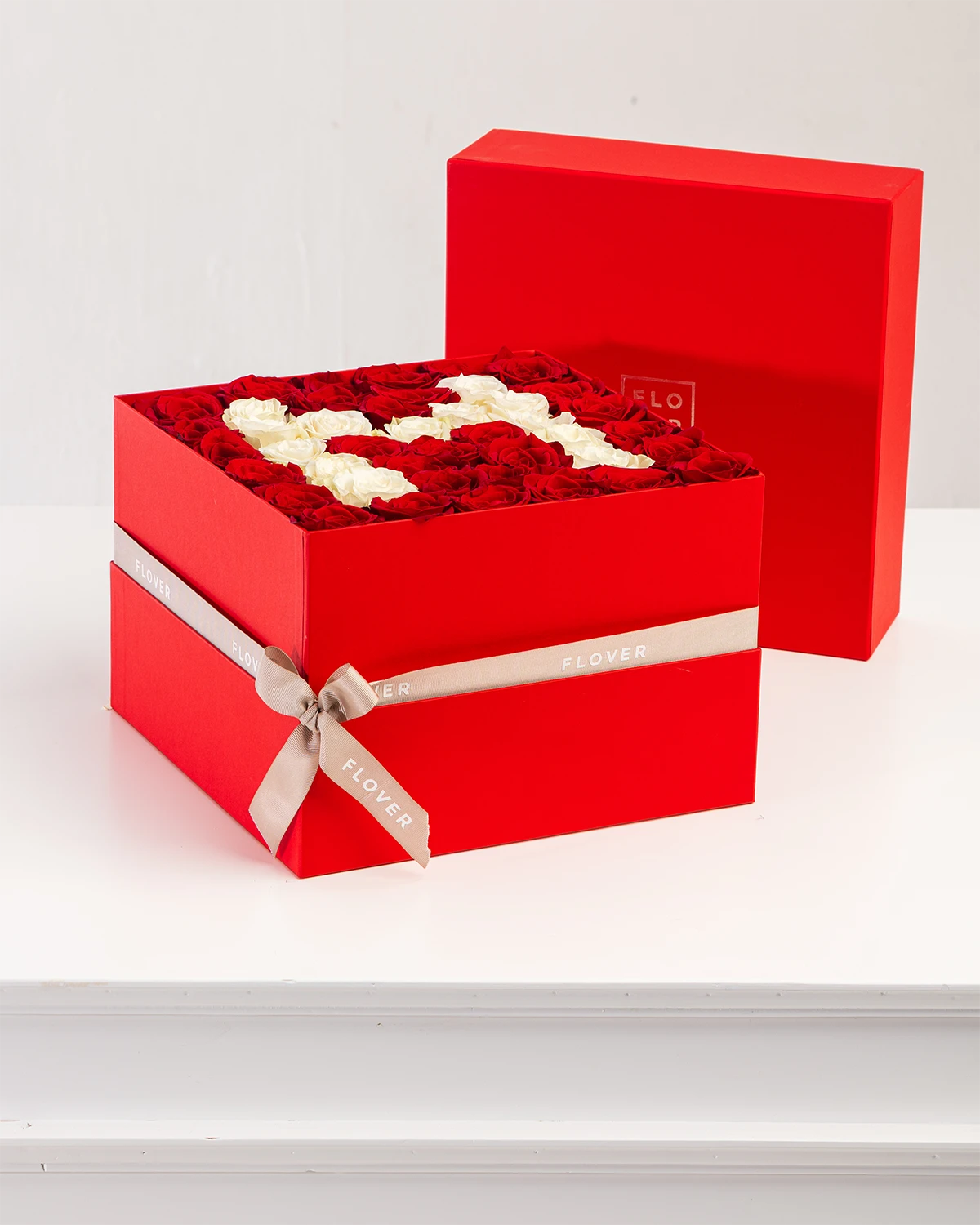Image of Flover Box Letter | Red Roses